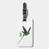 Sword-bulgvogel cartoon illustratie bagagelabel (Voorkant verticaal)