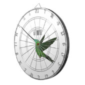 Sword-bulgvogel cartoon illustratie dartbord (Voorkant Rechts)