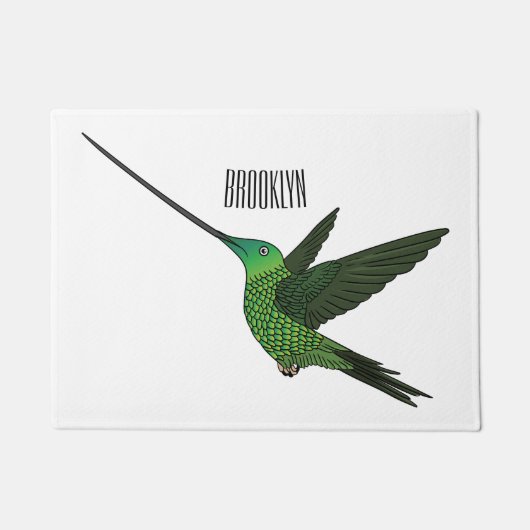 Sword-bulgvogel cartoon illustratie deurmat (Voorkant)