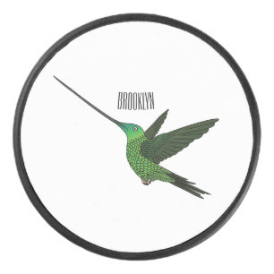 Sword-bulgvogel cartoon illustratie hockey puck