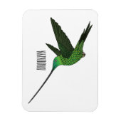 Sword-bulgvogel cartoon illustratie magneet (Verticaal)