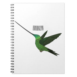 Sword-bulgvogel cartoon illustratie notitieboek