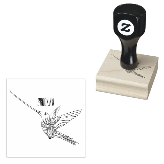 Sword-bulgvogel cartoon illustratie rubberstempel (Gestempeld)