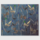 Sword en Dragon Cadeaupapier (Vlak)