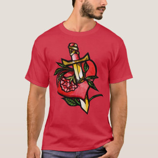Sword en hart t-shirt