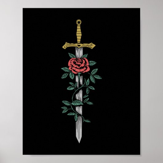 Sword en Roos Poster (Voorkant)