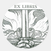 Sword & Flame Ronde Sticker (Voorkant)