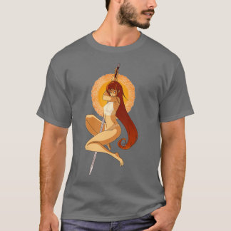 Sword Girl Fire T-shirt