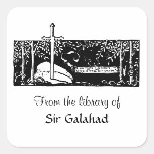 Sword in de steen vierkante sticker