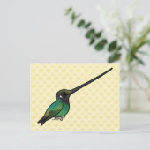 Sword-kiezelvogel doorboord briefkaart (Staand voorkant)