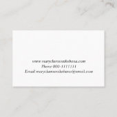 Sword Lily Paarse Waterverf Floral design Visitekaartje (Achterkant)