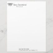 Sword of Justice (met Scales) Briefhoofd Sjabloon (Voorkant)