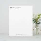 Sword of Justice (met Scales) Briefhoofd Sjabloon (Staand voorkant)