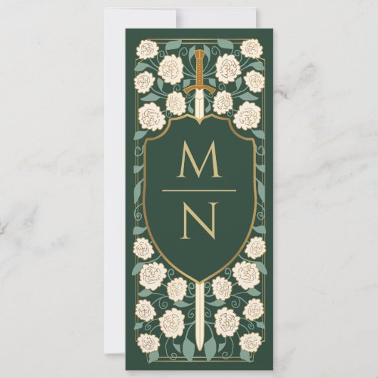 Sword & Schilder Medieval Fantasy Sparen de Datum Kaart (Achterkant)