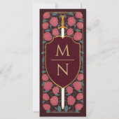 Sword & Schilder Medieval Fantasy Sparen de Datum Kaart (Achterkant)