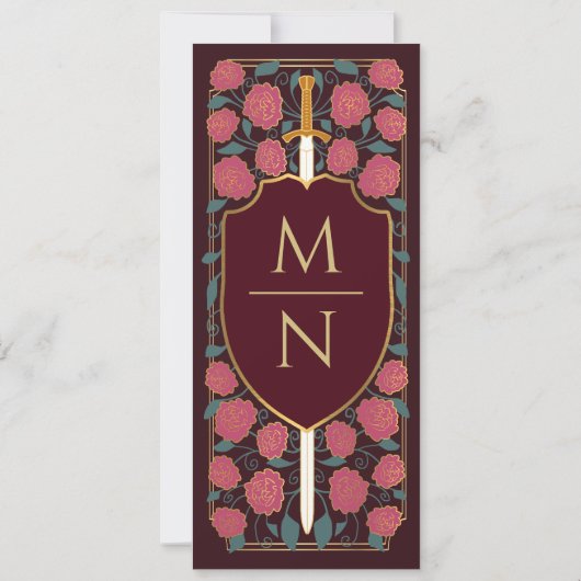 Sword & Schilder Medieval Fantasy Sparen de Datum Kaart (Achterkant)