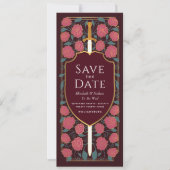 Sword & Schilder Medieval Fantasy Sparen de Datum Kaart (Voorkant)