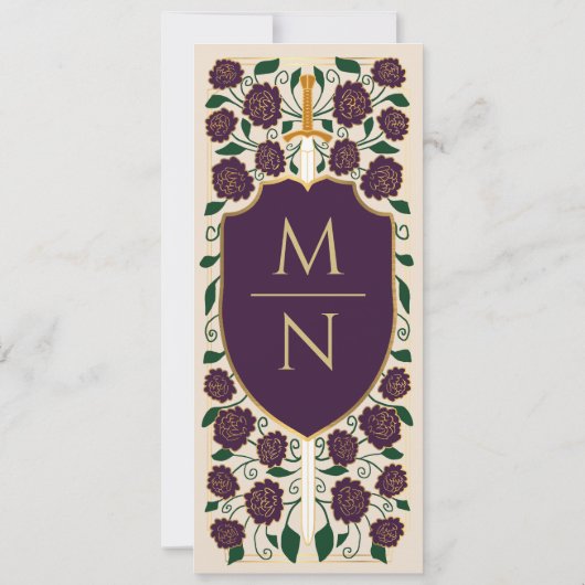 Sword & Schilder Medieval Fantasy Sparen de Datum Kaart (Achterkant)