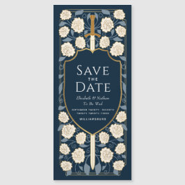 Sword & Schilder Medieval Fantasy Sparen de Datum Magnetische Uitnodiging