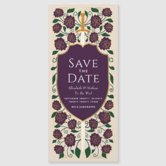 Sword & Schilder Medieval Fantasy Sparen de Datum Magnetische Uitnodiging