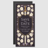 Sword & Schilder Medieval Fantasy Sparen de Datum Magnetische Uitnodiging (Voorkant / Achterkant)