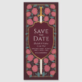 Sword & Schilder Medieval Fantasy Sparen de Datum Magnetische Uitnodiging (Voorkant)