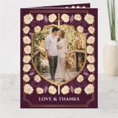 Sword & Shield Medieval Fantasy Monogram Weddensch Bedankkaart (Voorkant)