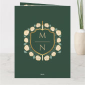 Sword & Shield Medieval Fantasy Monogram Weddensch Bedankkaart (Achterkant)