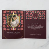 Sword & Shield Medieval Fantasy Monogram Weddensch Bedankkaart (Binnen)