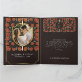 Sword & Shield Medieval Fantasy Monogram Weddensch Bedankkaart (Binnen)