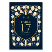 Sword & Shield Medieval Fantasy Monogram Weddensch Kaart (Voorkant)