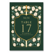 Sword & Shield Medieval Fantasy Monogram Weddensch Kaart (Voorkant)