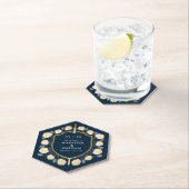 Sword & Shield Medieval Fantasy Monogram Weddensch Kartonnen Onderzetters (Insitu)