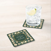 Sword & Shield Medieval Fantasy Monogram Weddensch Kartonnen Onderzetters (Insitu)