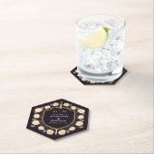 Sword & Shield Medieval Fantasy Monogram Weddensch Kartonnen Onderzetters (Insitu)