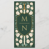 Sword & Shield Medieval Fantasy Monogram Weddensch Menu (Achterkant)