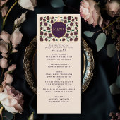 Sword & Shield Medieval Fantasy Monogram Weddensch Menu