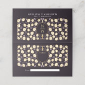 Sword & Shield Medieval Fantasy Monogram Weddensch Plaatskaartje (Buitenkant ongevouwen)