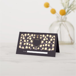 Sword & Shield Medieval Fantasy Monogram Weddensch Plaatskaartje