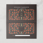 Sword & Shield Medieval Fantasy Monogram Weddensch Plaatskaartje (Buitenkant ongevouwen)