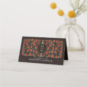 Sword & Shield Medieval Fantasy Monogram Weddensch Plaatskaartje (Achterkant)