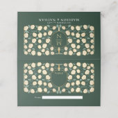 Sword & Shield Medieval Fantasy Monogram Weddensch Plaatskaartje (Buitenkant ongevouwen)