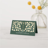 Sword & Shield Medieval Fantasy Monogram Weddensch Plaatskaartje (Achterkant)