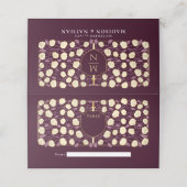 Sword & Shield Medieval Fantasy Monogram Weddensch Plaatskaartje (Buitenkant ongevouwen)