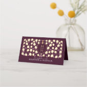 Sword & Shield Medieval Fantasy Monogram Weddensch Plaatskaartje (Achterkant)