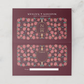 Sword & Shield Medieval Fantasy Monogram Weddensch Plaatskaartje (Buitenkant ongevouwen)