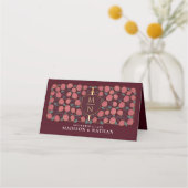 Sword & Shield Medieval Fantasy Monogram Weddensch Plaatskaartje (Achterkant)