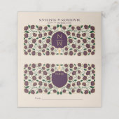 Sword & Shield Medieval Fantasy Monogram Weddensch Plaatskaartje (Buitenkant ongevouwen)