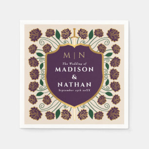 Sword & Shield Medieval Fantasy Monogram Weddensch Servet