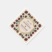 Sword & Shield Medieval Fantasy Monogram Weddensch Servet (Hoek)